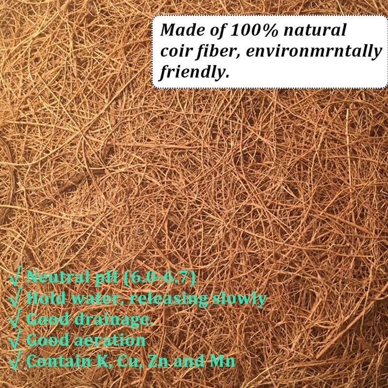 FDGARDEN 2PCS Half Round Replacement Coco Liner for Hanging Basket Wall Flower Basket Half Circle Wall Planter Coconut Fiber Plant Basket Liner for Garden Planter Flower Pot (16 inch) - Image 5